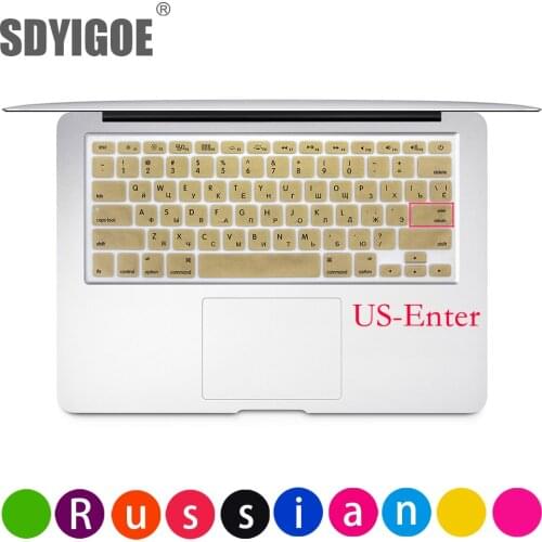 Dustproof Film Silicone Laptop Keyboard Protective Film Waterproof For MacBook 13"15"retina Russian US Notebook Keyboard Cover