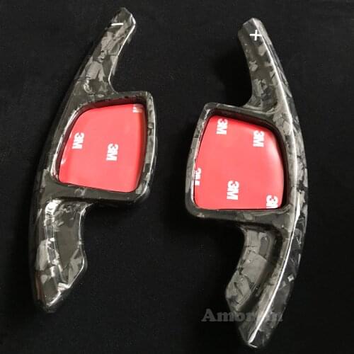 Forged Carbon Fiber Steering Wheel Paddle Shift For Audi A3 A4 S4 A5 A6 C8 A7 A8 2019 2020 2021 Shift Extension