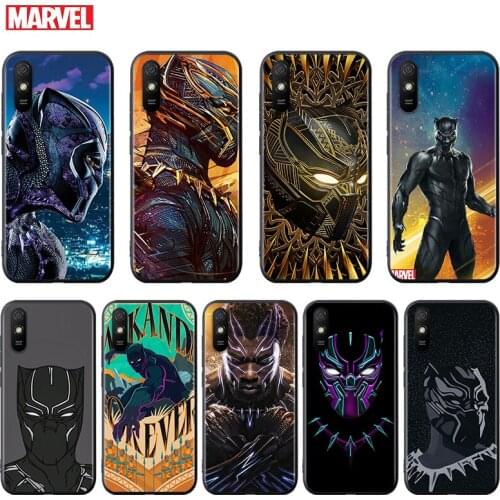 Silicone Cover Marvel Avengers Black Panther For Xiaomi Redmi K40 K30i K30T K30S K20 10X GO S2 Y2 Pro Ultra Black Phone Case