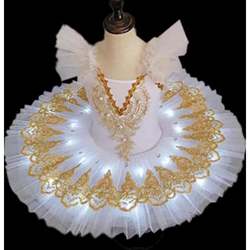 LED Swan Lake Ballet Tutu Classical ballet tutu black stiff tulle pancake professional ballet tutu costume ballet tutus adult