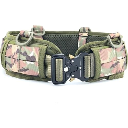 Tactical Molle Belt Military Army Shooting Airsoft Battle Belt Soft Padded Training Gear Outdoor Hunting CS Camo Fighter Belt