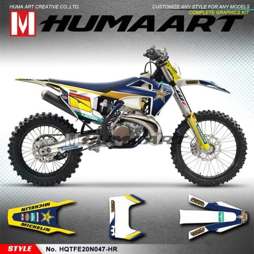 HUMAART Vinyl Wrap Kit Decal Stickers for Husqvarna TE FE TC FC TX FX FS 125 150i 250i 300i 350 450 501 2019 2020 2021