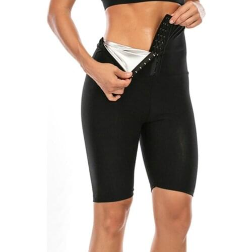 CHRLEISURE High Waist Fitness Leggings Women Sport Short Shapewear Abdomen for Women Breasted Sweat Leggings Short