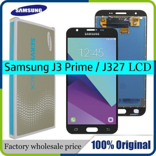 Original LCD For SAMSUNG GALAXY J327 LCD J3 Prime 2017 j327W J327V J327T J327P Display Touch Screen Display Assembly Replacement