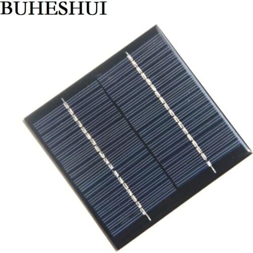 BUHESHUI 1.2W 18V Solar Cell Solar Panel Module DIY Solar System For 12V Battery Charger Education Kits Epoxy 100*100MM 500pcs