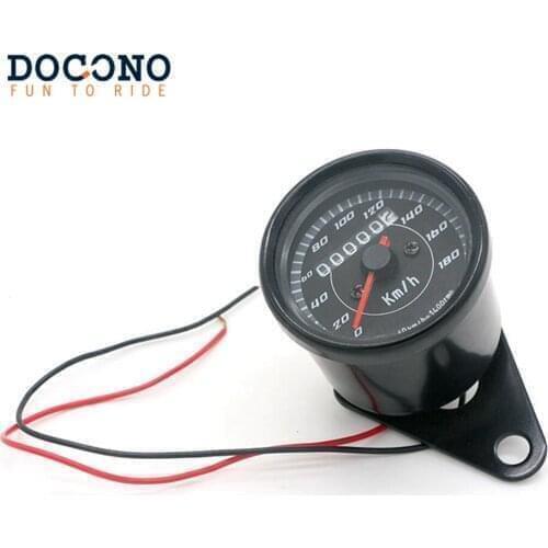 12V Motorcycle Speedometer Odometer Instrument Backlight LED Light Modified Dual Mechanical Odometer For Honda Bobber