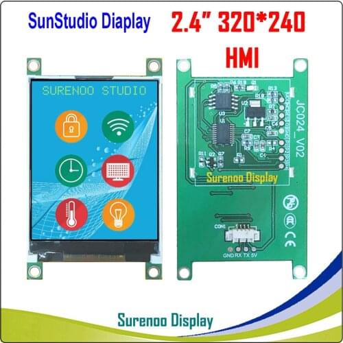 2.4" 320*240 HMI Intelligent Smart USART UART Serial TFT LCD Module Display Panel for Arduino without Touch Panel