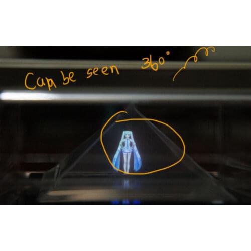 3D holographic Pyramid Mobile phone 3D holographic projector BIG for PAD