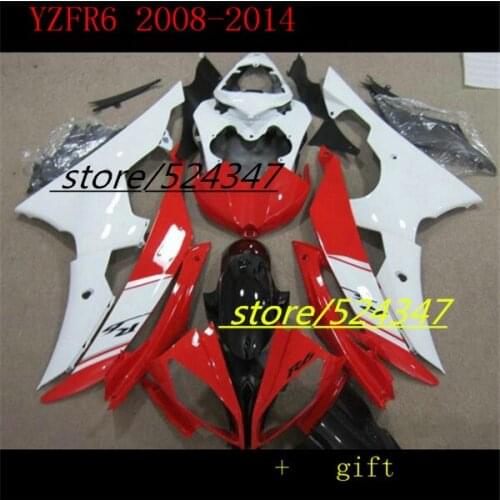 Fei-Bodywork YZFR6 2008 - 2014 10 11 whit red black Fairing YZF R6 2010 Motorcycle Accessories & Parts