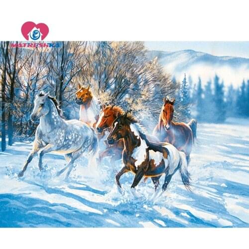 Diamond painting animals horse 5d diamond embroidery Paintings rhinestones diamonds handicrafts Cross-stitch embroidery kits