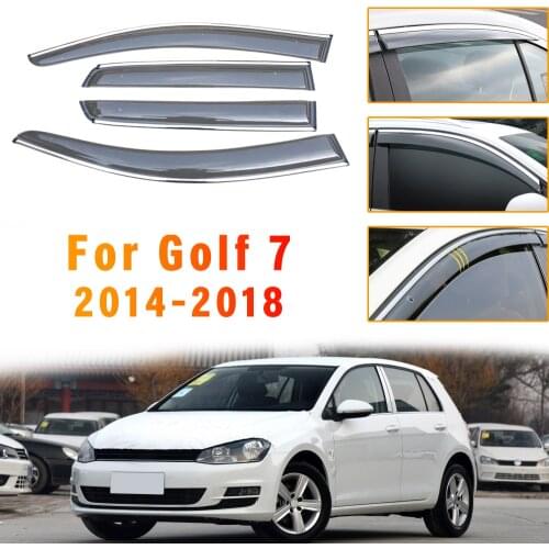 Car Sun Visor Window Visor Rain Shade for Car Window Plastic Visor Accessories For Volkswagen Golf 7 2014 2015-2018 4PCs