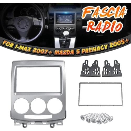 CD DVD Stereo Panel for FORD I-Max 2007+ MAZDA 5 Premacy 2005+ 2 Din Audio Radio Fascia CD Trim Kit Frame Facia Plate