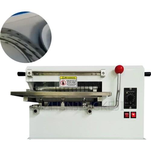 220V Electric Leather Cutting Machine Small Commercial Motor-Driven Stainless Steel Workbench Processing Equipment Strip cutter