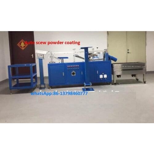 Induction heating machine for heating powder coating of scew