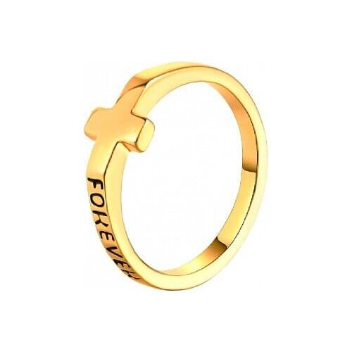 New fashion Eternal Letter Cross Ring For Women girl Accessories jewelry wholesale