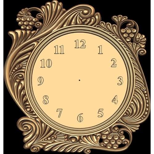 STL Model Clock for CNC Router 3D Printer Artcam Aspire Bas Relief CNC files Home Decor
