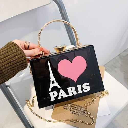 Black Evening Bag 2021 Women Box Acrylic Handbag Brand Designer Small Summer Shoulder Bags for Beach Female Clutch Purse