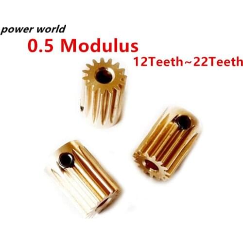 0.5 Modulus 12T-22T Copper Gear Small Modulus Gears Toy Motor Motor Model Diy Accessories Copper Gear Half Teeth