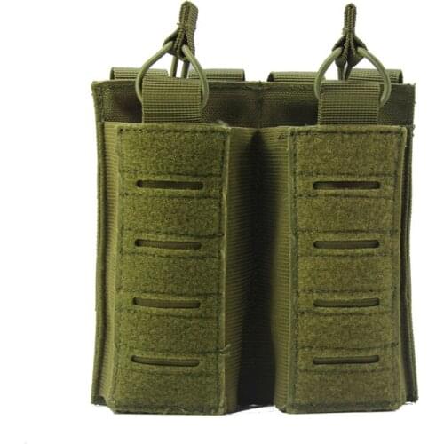 Molle Mag Pouch Tactical Magazine Pouch Elastic Open-Top Double Mag Pouch Holder Carrier For M4 M14 M16 AK AR