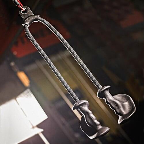 Fitness Nylon Triceps Biceps Rope Heavy Duty Pull Down Training Ropes Gym Home Pulley Cable Machine Workout Grip Hand Attachment