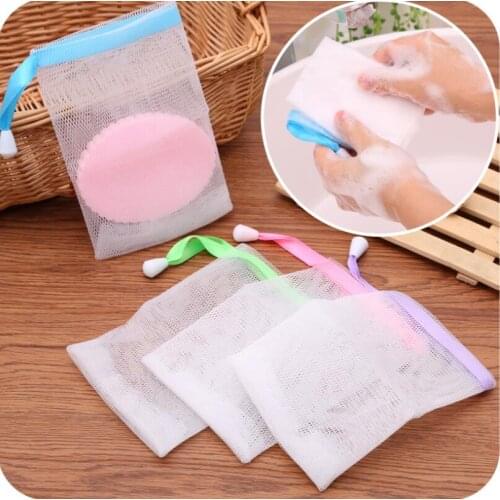 Wholesale Soap Blister mesh soapnet foaming net easy bubble mesh bag random color LX1833