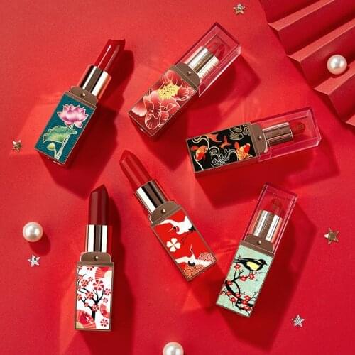 Oriental lipstick moisturizing sexy 6 color lipstick Waterproof for makeup Carry bright complexion Chinese style Gift KH31