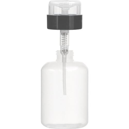 Top Quality Empty Pump Dispenser Liquid UV Gel Polish Nail Art Polish Clean Acetone Bottle 210ml Polish Cleanser Remover Bottle