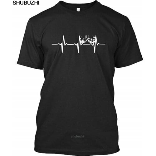 Shubuzhi New Arrival T Shirt Short Sleeve Graphic O-Neck Heartbeat Arm Wrestling Love Tees For Men sbz8284