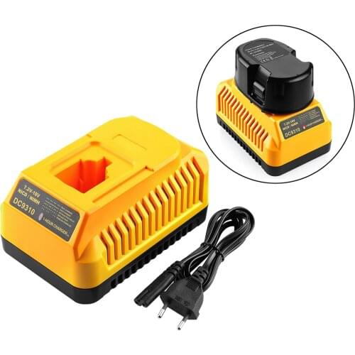 Battery Charger Replacement Accessory 7.2V-18V EU Plug for DC9310 Nicad and Nimh Batteries 163x114x78mm