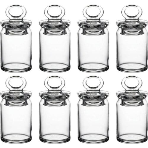 Glass Spice Storage Mini Jar 240 CC - 8 Pieces
