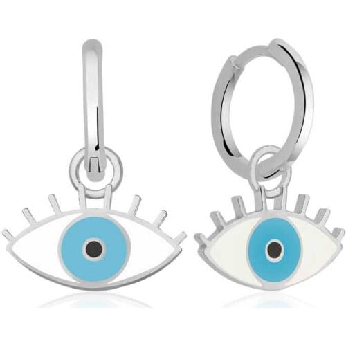 Tevuli 925 Sterling Silver Highlighter Blue Eye Earrings