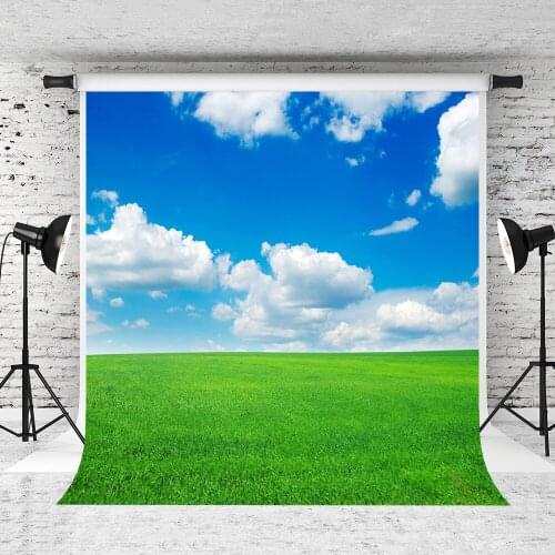 VinylBDS 200x300cm Children Blue Sky Fotografia Profissional Grassland Backdrop For Photo Shoot Washable Photo Background