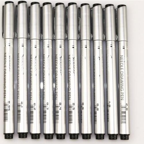 Xiupu 10PCS Needle Drawing Pen Fineliner Animation Design Drawing Graphic Fabric Art Marker For Designers Artists