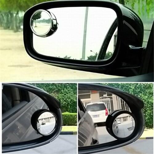 2pcs Car Blind Spot Mirror Wide Angle Mirror 360 Rotation Adjustable Rear View Mirror Car Styling Convex Blind Spot Mirror