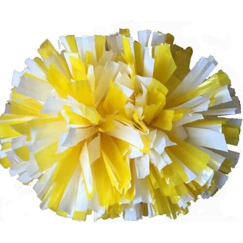 Yellow + White sports pompoms (2pieces/lot) 40CM Cheers pompons Color can free combination please give me message