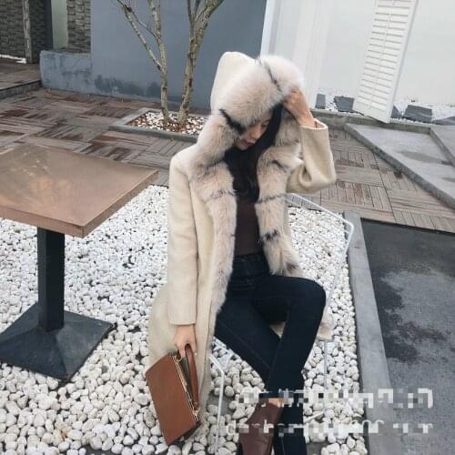Real Fox Fur Winter Coat Women Parka Korean Double Side Wool Jacket Abrigos Mujer Invierno 2020 18170 YY205