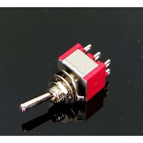1Pcs DIY Toggle Switch 6Pin 6 Position Latching 250V 2A Power Button Switch For Amplifier