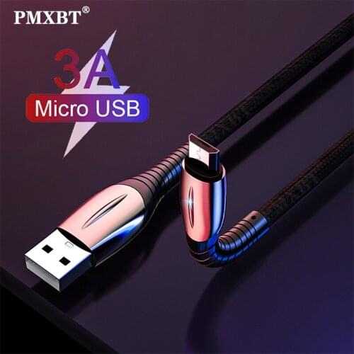 2M 1M LED USB Cable 3A Fast Charging Type C Cable Charger Data Sync Charge Micro USB Cable For Mobile Phone Tablet USB Cord Wire