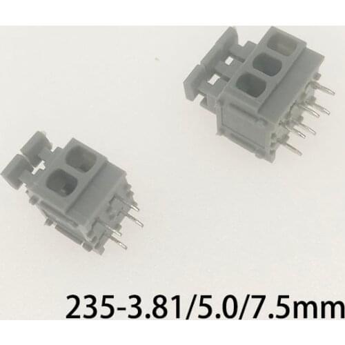 5Pcs/lot 235-3.81/5.0/7.5mm Spring Type Quick Wiring PCB Terminal Block Connector
