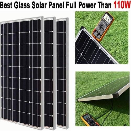 Aluminum Frame Solar Panel 300w 200w Solid 18V Rigid Solar Panel Glass Temper Monocrystalline Cell 12V 24V Battery Charger