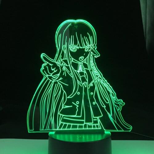 Anime Danganronpa Led Figure Kyoko Kirigiri Night Lights Fun Cool Gift For Friend RGB Game Lava Lamp Bedroom Bedside Desk Decor