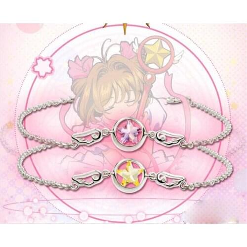 Anime Card Captor Sakura The 20th anniversary of The Bracelet 925 Silver Bracelet Halloween Cosplay Bracelet Christmas Gift