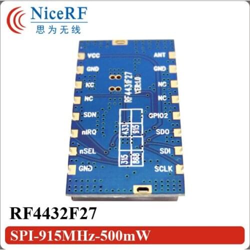 Free Shipping 10PCS RF4432F27 500mW SPI Interface Embedded Anti-interference 915MHz FSK Wireless Module