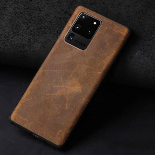 LANGSIDI Leather case For Samsung Galaxy s20 ultra plus A51 a40 a71 s10 lite Genuine leather cover Note 10 plus lite a7 a9 2018