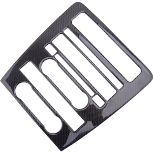Black Carbon Fiber Interior Center Control AC CD Panel Cover Trim Decal fit for Ford Mustang 2009 2010 2011 2012 2013