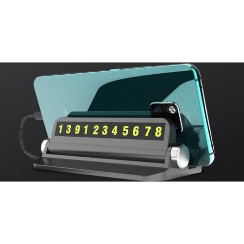 Car Styling Luminous Car Phone Number Card Plate Car Temporary Parking Card Sticker Car Accessories Universal Car Stop Stickers