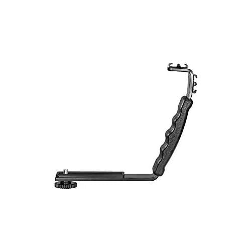 Dual Hot shoe Mount L-shaped Bracket Dual Side Cold Shoe Mounts For Video Light Flash DSLR Camera for Canon Nikon Sony