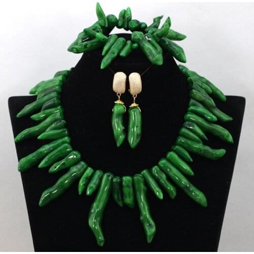 Elegant Women Girl Birthday Gift Party Coral Jewelry Set Irregular Coral Beads Statement Necklace Set Free Shipping CNR453