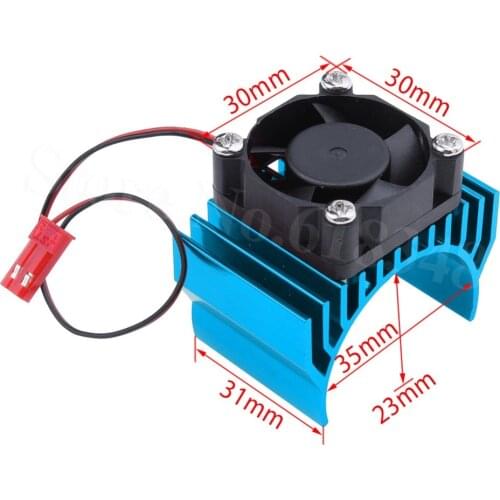 RC Motor Heatsink Electric For 540 550 3650 Size Motors Brushed Brushless Heat Sink With Cooling Fan For 1/10 Hobby Model Cars