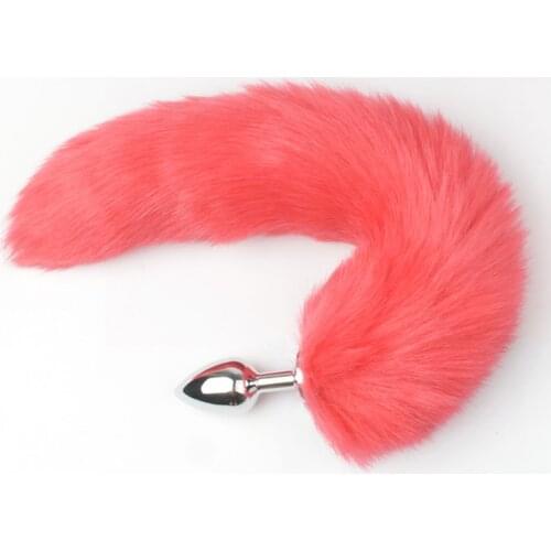 Erotic Accessories Small Faux Fur Butt Plug Tail Fox Cosplay Backyard Metal Butt Plug Tail White Fox Butt Plug Adult Sex Toys